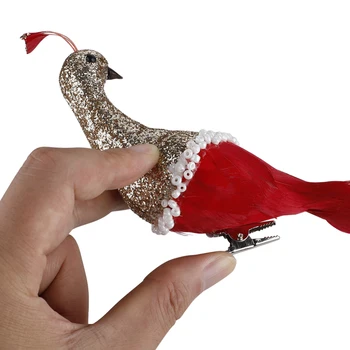 Dirbtinis Povas Modelis Puikus Realistiškas Putų Plunksnų Paukštis Mini Dekoratyvinis Amatų Paukščių Vestuvių Dekoro Fotografijos Rekvizitai