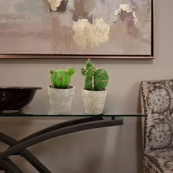 Dirbtinės Plastikinės Succulents Dygliuotas Kriaušių Vazoninių Augalų Puodą Ekologiškas Modeliavimo Home Office 