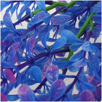Dirbtinės Plastikinės Vandens Augalų Violetinė-mėlyna Deco Akvariumo