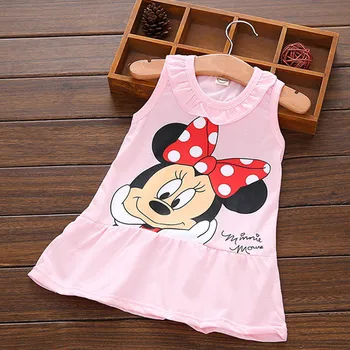 Disney Baby Girl Dress Mickey Vaikams Apsirengti Minnie Naujagimiui Drabužius Baby Girl Drabužiai Animacinių Filmų Roupas Bebe Vaikams Drabužių