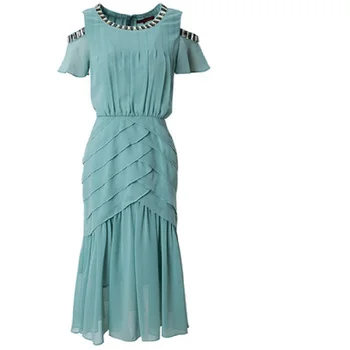Dizaineris 2021 nauja seksuali Šifono suknelė Moterų klubo Retro lady Atostogų Šalis Suknelė Plius Dydis 3xl Kietas Womanliness Nagų granulių suknelės