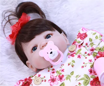 DollMai bebes atgimsta visą silikono lėlės reborn 22inch 55cm mergina kūno atgimsta kūdikiams gyvas žaislas, lėlė vaikų bonecas atgimsta