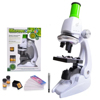 Dovanų Rafinuotas Biologinis Mikroskopas Vaikams, Vaikų Mikroskopo Rinkinys Lab LED mikroskopas 100X-400X-1200X Namų Mokyklos Švietimo Žaislas