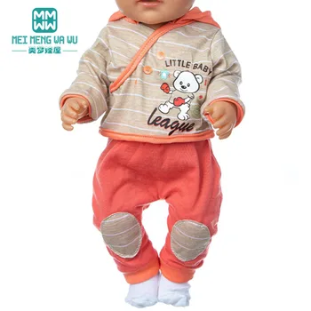 Drabužių lėlės Mados kūdikis animacinių filmų rinkinys tinka 17inch 43cm baby žaislas naujas gimęs lėlės aksesuarai dovanos