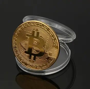 Dropship Auksą, Padengtą Bitcoin Moneta, Kolekcines, Dovana Casascius Tiek Monetos BTC Monetos Meno Kolekcija Fizinio Aukso Progines Monetas
