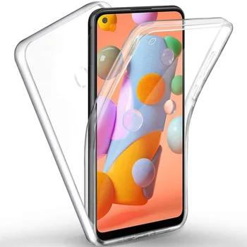 Dual Samsung Galaxy A11 skaidrus priekiniai silikono atgal atveju VNT - 360 ° 3D TPU