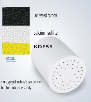 Dušo filtras SPA/Chloro Vonioje dušo galvutė SPA kartu su Kalcio Sulfitas,KDF55&Aktyvinta anglimi tam, odos priežiūros