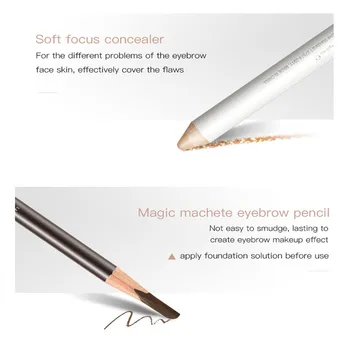 Dvigubo poveikio formuojant natūralių antakių pieštukas dangtelį nustatyti maquiagem profissional completa antakių rinkinys
