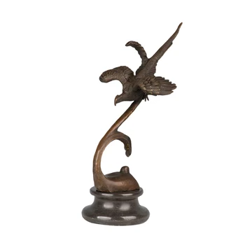 DW-092 Karšto Pardavimo Bronzos Skraidančiu Paukščiu Meno Liejimo, Bronzos metalo Laukinių paukščių plaukioja iš Medžio statula figūrėlės Patalpų Apdaila