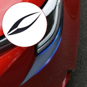 DWCX 2VNT Anglies Pluošto Stiliaus Automobilio Priekinis Žibintas Antakių Padengti Apdaila Lipdukas Tinka Toyota Corolla 2020 m.