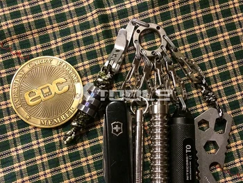 EDCGEAR UFO Kabinti Keychain žiedas Mini kablys multi tool kit kišenėje pagrindinė priemonė
