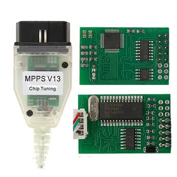 EKIU Programuotojas SMPS MPPS V13.02 V13 K GALI Flasher Chip Tuning Remap MPPS V13.02 OBD2 Automobilių Diagnostikos Kabelis Su Multi-Language