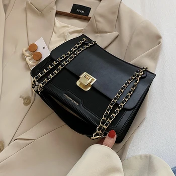 Elegantiška Moteriška Atvartu Crossbody maišelį 2020 Naujas Aukštos kokybės Matinis PU Oda Moterų Dizaineris Rankinės Grandinės Petį Krepšys