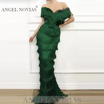 Elegantiška, Undinėlės Žalia Vakaro Suknelės 2020 Zawalcowany Moterų Įžymybių abendkleider vestido oficialų fiesta