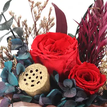 Elegantiškas Amžinąjį Konservuoti Rose Stiklo Kupolas 5 Žiedų Galvučių Rožių Amžinai Meilę, Valentino Diena, Vestuvių Naudai Dovanas Moterims