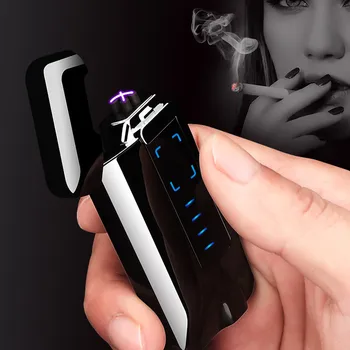 Elektroninių Flameless Lengvesni USB Įkrovimo Lengvesni Rūkymo Įrankiai kūrybos vyrų pirštų Atspaudų touch 