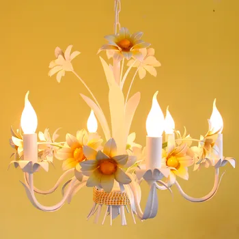 Europos stiliaus kambarį sodo stiliaus restorane žvakių geležies romantiškas gėlių vaikų kambario pakabukas šviesos