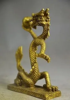 Exquisita colección vadovas Kinija estatua de dragón palankios de latón
