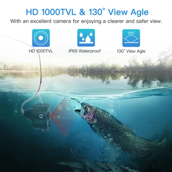 Eyoyo Nauja 30M 1000TVL Žuvų Ieškiklis povandeninės žūklės kamera HD 5