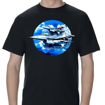 F-16 Sakalai Debesys Adult T-Shirt Naujausias O-Kaklo Patogus Medvilnės Marškinėliai Homme Tee Marškinėliai