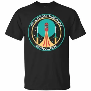 Falcon Heavy Kosmoso X Pleistras Marškinėliai Elon Musk Spacex Tee Marškinėliai Trumpomis Rankovėmis S