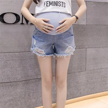 Fdfklak 2018 m. Vasaros Motinystės Džinsai, Kelnės Nėščioms Moterims Elastinga Džinsinio Nėštumo Pants Ladies Motinystės Šortai M-XXL F256