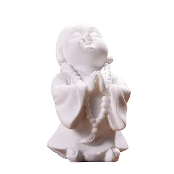 FengShui Statulėlės Amatų Darbalaukio Prayering Dervos Skulptūra Automobilių Ornamentu Žavinga Mažų Namų Dekoro Dovana Maitrėjos Budos Statula