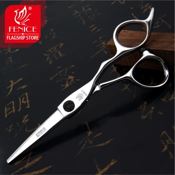 Fenice Japonija 440c 6 colių, Profesionalus plaukų stilistas pjovimo tiesiai žirklės kirpyklos salonas įrankiai