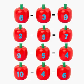 Fruite Medžio, Medinių Žaislų Montessori Matematikos Žaislas Mokyti Ikimokyklinio amžiaus Vaikai Ankstyvojo Mokymosi GXMB