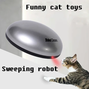 Funny Cat Valymo Robotas Auto Stiprintuvas Katė Interaktyvūs Žaislai Naminių Reikmenys Valymas Grindų Smart Juokinga Šalinimo Žaislas Katė