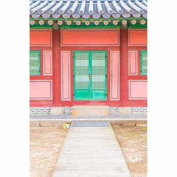 Funnytree fonas fotografijos studija Kinų stiliaus namai, senos medinės durys, plytelių derliaus profesinės patirties, photocall