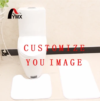 FYMX 3 rinkinius koralų vilnos nustatyti tualeto dangčio užsakymą kūrybos vaizdą neslystantis kilimėlis vonios tualeto sėdynės padengti vonios kilimėlis
