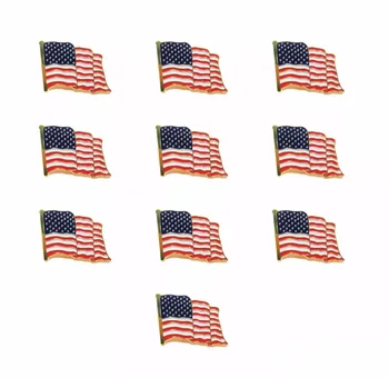 Gamintojai tiesioginių pardavimų Amerikos vėliava sagė geležinis lankas dažų ženklelis lankstymo drabužių apykaklės pin