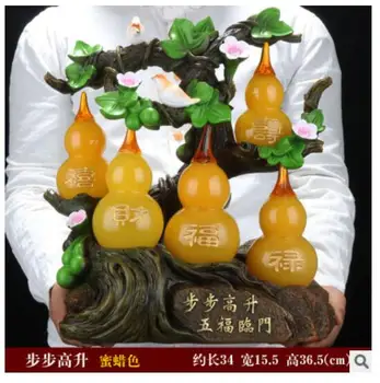 Gamintojai tiesūs plaukai wufu linmen likimo moliūgas dekoruoti didmeninė dervos amatų papuošalai qiaoqian atidarymo dovanos