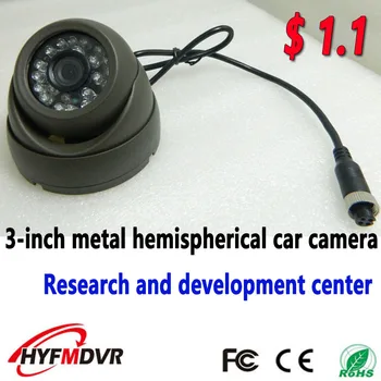 Gamyklos didmeninė analoginis hd CMOS800TVL 3-colių metalo pusrutulio automobilių kameros greitosios pagalbos/fire truck patalpų stebėjimo zondas