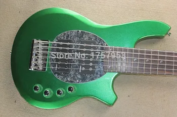 Gamyklos tiesioginės custom shop naujas Muzikos Vyras Metall, Žalios Spalvos 9V Baterija Aktyvus Paėmimas 6 String Bass guitar Nemokamas Pristatymas