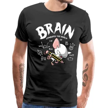 Geek Žiurkės Tees Vyrų Marškinėlius Smegenų Nukariauja Pasaulį Juokinga Matematikos T Shirts, O Kaklo Medvilnės Mens Viršūnes Trumpas Rankovės Vasaros Drabužių