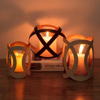 Geometrinis Žvakių Laikiklis Geležies Europoje Romantiška Vakarienė Minimalistinio Žvakių Laikiklis Kaimiškas Žibinto Lempa Bougeoir Namų Dekoro AD50CH