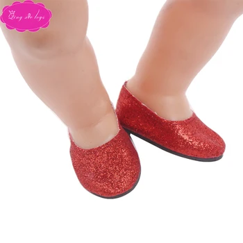 Geros kokybės lėlės blizgančiais butas batai princess bateliai tinka 43 cm kūdikių lėlės ir 18 colių Mergina lėlės batų priedai g86-g90