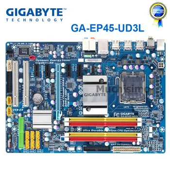 Gigabyte GA-EP45-UD3L EP45-UD3L Plokštė LGA 775 DDR2 Darbalaukio Mainboard EP45-UD3L P45 UD3L 5 PCI-E) Kasyba Miner Restauruotas