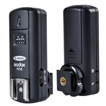 Godox FC-16 2.4 G Wireless Remote Flash Trigger 16 Kanalų Canon 5D Mark IV/5D Mark III/5DII 5DsR 50D, 40D 7D 7DII 6D 1DS