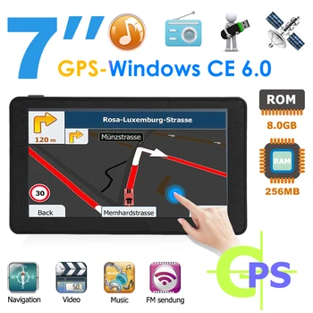 GPS navigacija 7 colių navigacijos įrenginio talpą, LCD jutiklinis ekranas 