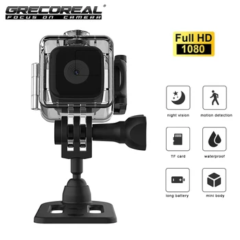 GRECOREAL SQ28 Vandeniui Mini Kamera, 1080P Full HD Veiksmo Sporto Mikro Kamera Judesio Aptikimo DVR Parama TF Kortelę Paslėptas