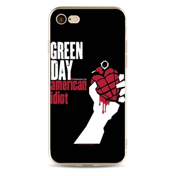 Green Day Padengti aukštos kokybės Minkšto Silikono 2018 TPU Telefono dėklas, Skirtas iPhone 5 5C 5S SE X 6, 6S 6plus 7 7plus 8 8plus