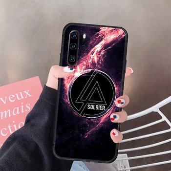Grupė Linkin Roko ir Parkas Muzikos Telefonas, Padengti Korpuso Huawei P8 P9 P10 P20 30 P40 Lite Pro Plus Smart Z 2019 black Atgal