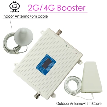 GSM 900 4G LTE 1800 (FDD Band 3) Dual Band Kartotuvas LCD Ekranas 70dB Įgyti GSM 900mhz DCS 1800mhz Judriojo Korinio ryšio Signalo Stiprintuvas