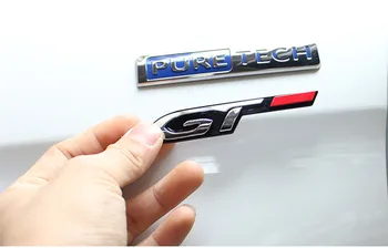 GT logotipas 3D stereoskopinis lipdukas GT galinės automobilio ženklinimo Už Peugeot 3008 GT 4008 5008 Car Styling