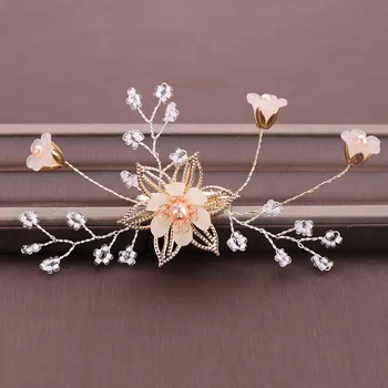Gėlių Perlai Ilgi Kutai Plaukų Lazdos Plaukų Segtukai Senovės Stiliaus Hanfu Šukuosena Klasikinio Kietas Kostiumas Ornamentu, Pilnas Komplektas