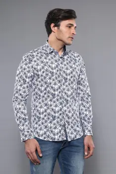 Gėlės Puošia Ilgomis Rankovėmis Men 'S Shirt Unimart Parduotuvė | Wessi