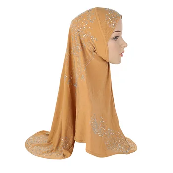 H968 vėliau kaip musulmonų momentinių hijab su daug cirkonio islamo šalikas traukti skarelė arabų skrybėlės